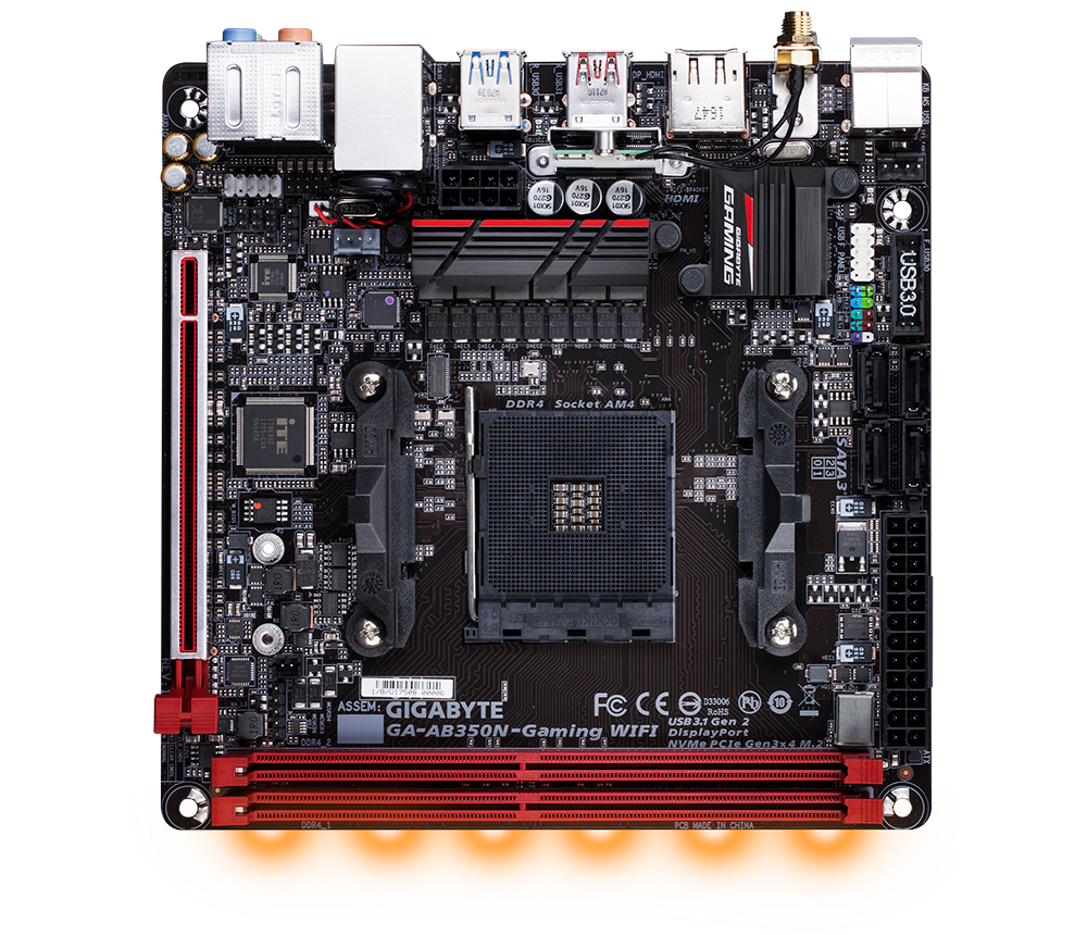 Gigabyte GA-AB350N-Gaming WIFI - Motherboard Specifications